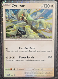 Pokemon TCG Cyclizar 096 BLACK STAR PROMO Scarlet & Violet Temporal Forces HOLO - Image 1