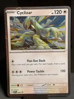 Pokemon TCG Temporal Forces Black Star Promo Cosmos Holo #96 Cyclizar - Image 1