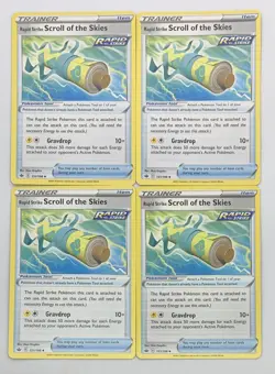 POKEMON Chilling Reign Rapid Strike SCROLL OF THE SKIES x4 4x Playset #137/198! - Image 1