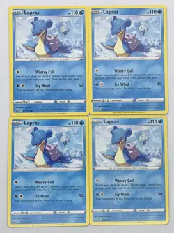 POKEMON TCG Chilling Reign LAPRAS x4 4x Common Playset #029/198 Pack Fresh NM! - Image 1
