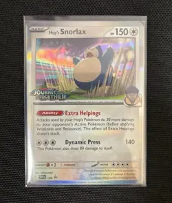 Hop's Snorlax 184 Prerelease Promo Pokemon Journey Together Stamped - Image 1