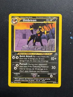 Pokemon TCG Rare 1st Edition Umbreon 32/75 Neo Discovery LP - NM Condition 2001 - Image 1