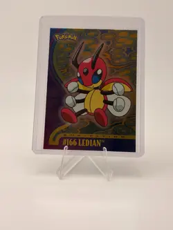 Ledian #166 Pokemon Card Foil Topps TV Animation Edition Rare Card - Image 1