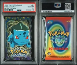 PSA 10 Bulbasaur Topps Movie Edition POP 45 Pokemon 1999 Mint Rare - Image 3