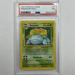 Pokemon Card Game Vintage Venusaur 015/102 Base Set Holo PSA 7 - Image 1