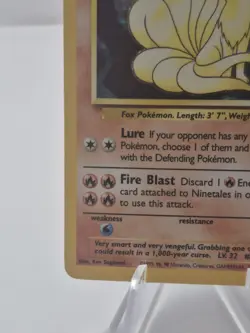 Pokemon TCG Ninetales Base Set Holo Rare Card 12/102 Unlimited - Image 5