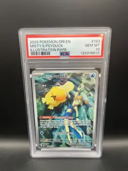 PSA 10 GEM MINT Pokemon TCG Misty's Psyduck Destined Rivals 193/182 Illustration - Image 1