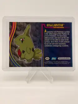 Mint pokemon topps johto league champions #246 Larvitar - Blue Logo Rare - 2001 - Image 2