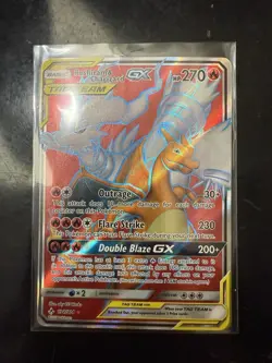 Pokemon TCG Reshiram Charizard GX Full Art Card 194/214 Unbroken Bonds - Image 1