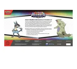 PRISMATIC EVOLUTIONS Lucario EX & Tyranitar EX Pokemon Collection Box Sam’s Club - Image 2