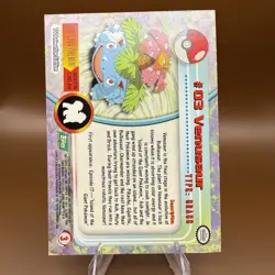1999 Topps Pokemon TV Animation Series 1 Venusaur Green Logo #3 - Image 2