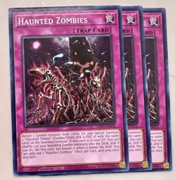Yugioh! 3x Haunted Zombies DIFO-EN076 Common 1st Ed NM - Image 1