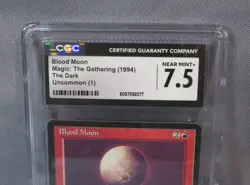 BLOOD MOON The Dark 1994 MTG Magic the Gathering Uncommon Card Graded CGC 7.5 NM - Image 2