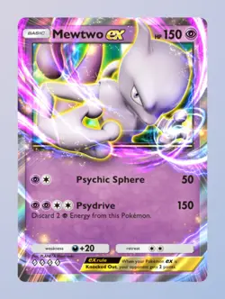 (Digital Card) Mewtwo EX, Pokemon TCG Pocket, English, Genetic Apex set - Image 1