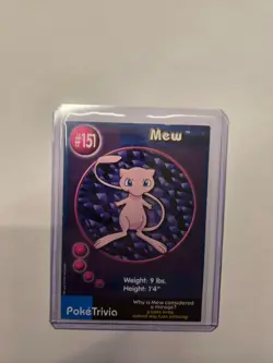 Mew #151 Pokemon TCG Burger King Promo PokeTrivia Trading Card Vintage HP - Image 1