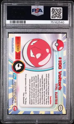 Pokemon 2000 Topps Animation Series 2 Voltorb Foli card PSA 9 - Image 2