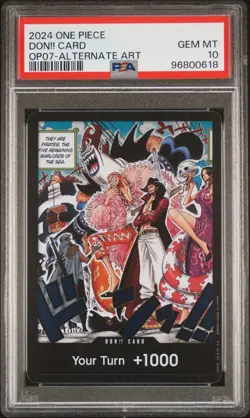 DON!! Card OP07 One Piece 500 Years in the Future ALTERNATE ART PSA 10 GEM MINT - Image 3