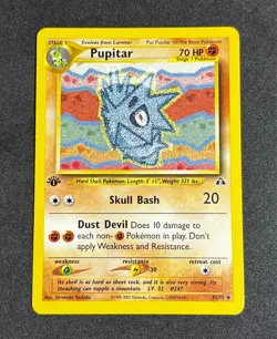 Pupitar 45/75 1st Edition - Neo Discovery Vintage Pokemon Card TCG - Image 1