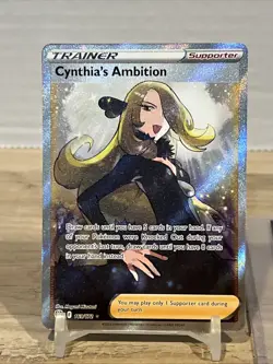 Cynthia's Ambition 169/172 Brilliant Stars Full Art Trainer Pokemon Card 2022 NM - Image 4