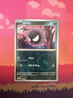 Pokemon Card Gastly Paldean Fates Reverse Holo 055/091 Near Mint - Image 1