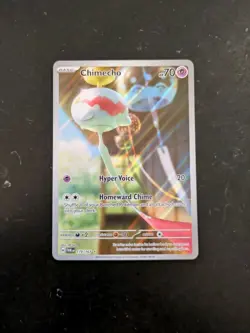 Full Art Chimecho Pokemon Card (Twilight Masquerade Set, 179/167, NM) - Image 1