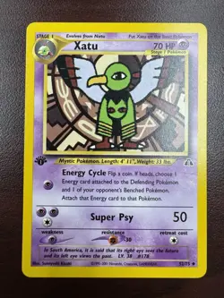 Xatu 52/75 (LP+/NM-) 1st Edition Uncommon Neo Discovery 2002 WOTC Pokemon Card - Image 1