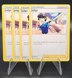 Pokemon Judge x4 Playset Trainer Card 224/264 Sword Shield Fusion Strike - Image 1