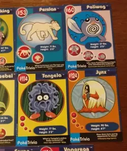 Pokemon Burger King PokeTrivia Cards Lot of 11 Vintage - Image 4