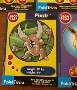 Pokemon Burger King PokeTrivia Cards Lot of 11 Vintage - Image 5