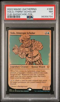 MTG Volo, Itinerant Scholar Showcase FOIL Battle for Baldur's Gate #388 PSA 7 - Image 1