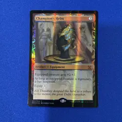 MTG Champion's Helm - Foil, Masterpiece Series, Lightly Played, English - Image 1