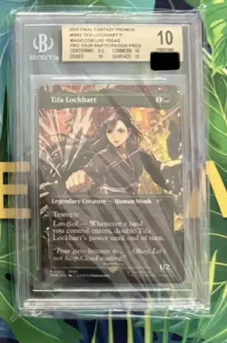 2025 MTG Promos Tifa Lockhart #0002 Pro Tour Qualifier-Participant Beckett 10 - Image 1