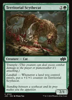 (x4) Territorial Scythecat 0723 Playset Common Foundations Jumpstart MTG NM - Image 1