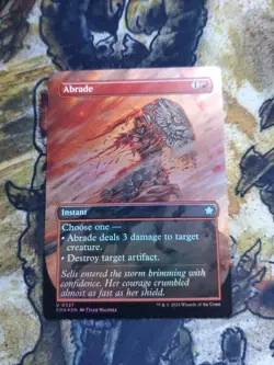 Abrade (Borderless, Foil) [Foundations] Magic MTG Magic The Gathering - Image 1