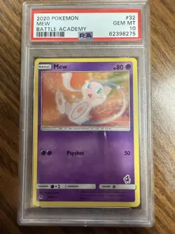 PSA 10 GEM MINT 2020 POKEMON MEW BATTLE ACADEMY #32 GEM MT 10 - Image 1
