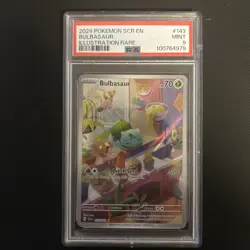 2024 POKEMON SCR EN-STELLAR CROWN ILLUSTRATION RARE #143 BULBASAUR PSA 9 - Image 2