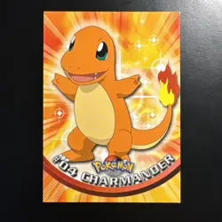 Charmander #4 1999 Topps Pokemon TV Animation Edition Series 1 Blue Logo - Image 1
