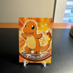 Charmander #4 1999 Topps Pokemon TV Animation Edition Series 1 Blue Logo - Image 3