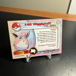 1999 Wigglytuff #40 Foil Topps Blue Logo Pokemon TV Animation Edition NM/LP - Image 3