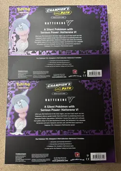 Brand NEW 2x Pokemon TCG Champion's Path Hatterene V Collection Box -Lot of 2 820650827747 - Image 2