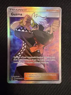 Guzma Trainer Hidden Fates SV84/SV94 Holo Full Art Ultra Rare Pokemon TCG - Image 1
