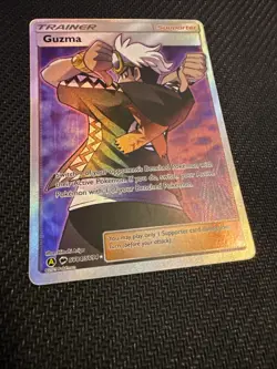Guzma Trainer Hidden Fates SV84/SV94 Holo Full Art Ultra Rare Pokemon TCG - Image 2