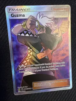 Guzma Trainer Hidden Fates SV84/SV94 Holo Full Art Ultra Rare Pokemon TCG - Image 3