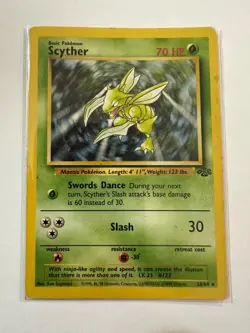 Scyther 26/64 Non-Holo Pokemon Jungle 1999 WOTC Unlimited NM/M - Image 1