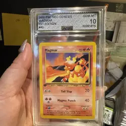 Magmar #40 - Vintage 2000 Pokemon TCG Neo Genesis 1st Edition Graded AGS 10 Gem - Image 1