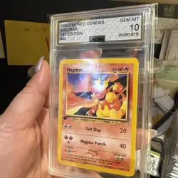 Magmar #40 - Vintage 2000 Pokemon TCG Neo Genesis 1st Edition Graded AGS 10 Gem - Image 2