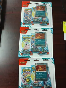 (3) Pokemon Journey Together SV09 3-Pack Blister Brand New Sealed. - Image 1