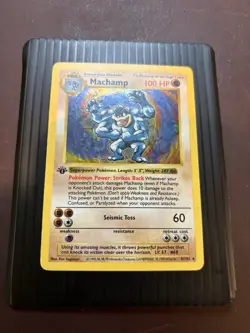Pokemon 1st Edition Machamp - 8/102 (Base Set Shadowless) Holo Rare NM/LP - Image 2