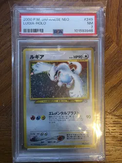 2000 Pokemon Neo Genesis Lugia Holo 1st Edition PSA 7 - Image 1