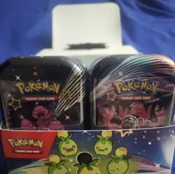 Pokemon TCG Paldean Fates Mini Tin Display Factory Seal On Tins Not On Display - Image 2
